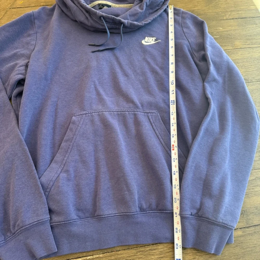 NIKE Sportswear Women's Funnel-neck Hoodie Mystic Navy Size Medium‎ Sweatshirt
